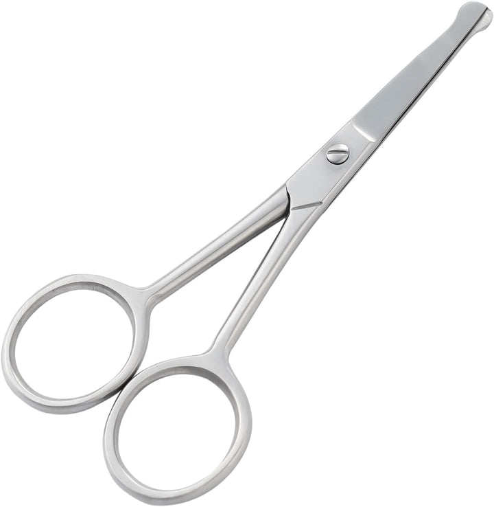 Premium 10Cm Safety Scissors for Baby Nails, Nose, Eyebrows & Facial Hair – Rounded Tip Stainless Steel Grooming Kit for Precise Trimming & Manicure/Pedicure