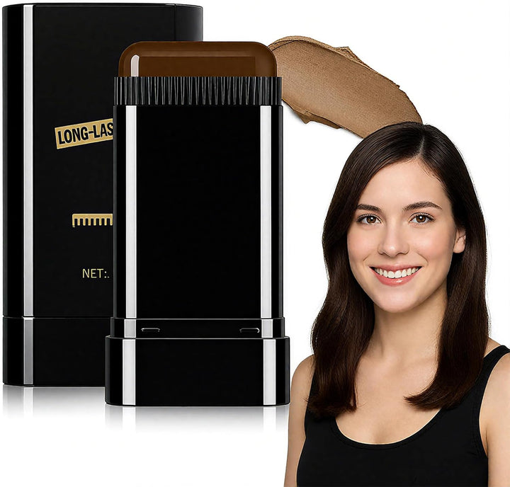 Safe and Convenient Hair Dye Comb, Waterproof Sweat-Proof Hair Dye Stick with Comb, 2-In-1 Quick Touch-Ups Dye Comb for Women & Men (Coffee)