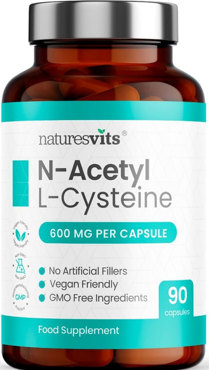 NAC Supplement, 600Mg - 90 N-Acetyl-Cysteine Capsules- Vegan Friendly Amino Acid and Glutathione Precursor for Nutritional Balance