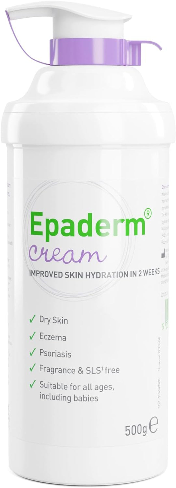 Moisturising Cream for Dry Skin, Including Eczema and Psoriasis, 500G Pump
