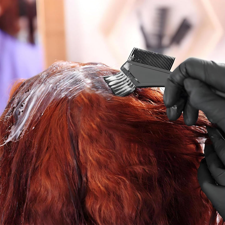 Hair Dye Brush and Bowl Set, 6Pcs Hair Colour Brush and Bowl Tool, Brush Double-Sided Comb, Dye Brush, Ear Cover, Hair Colouring Tools for Home Salon Beauty