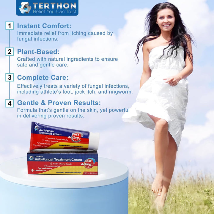 Herbal Antifungal Cream: Treatment for Ringworm, Jock Itch, Athlete’S Foot & Fungal Skin Infections – Natural, Fast-Acting Formula for Adults and Kids (100G (1 Pack))