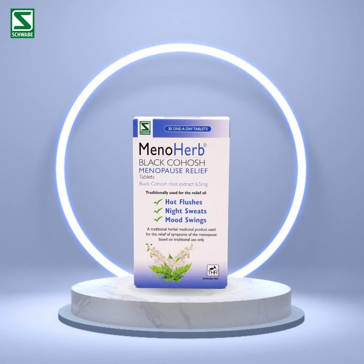 Pharma - Menoherb - Menopause Relief - Black Cohosh Root Extract 6.5Mg - Traditionally Used for Hot Flushes, Night Sweats and Mood Swings - 30 Tablets