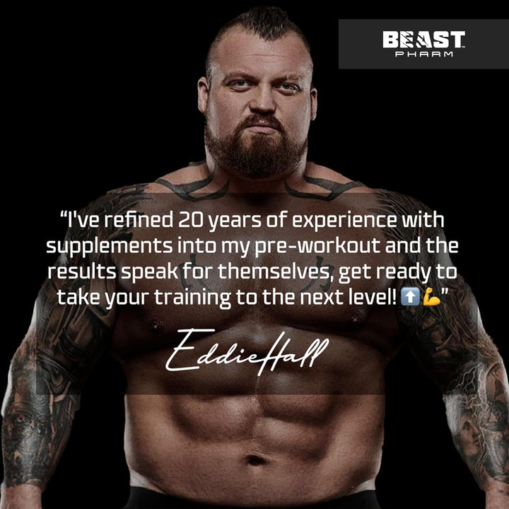 Beast STIM Pre Workout Powder - 30 Servings - Gym Beta Alanine Preworkout - Sour Cherry