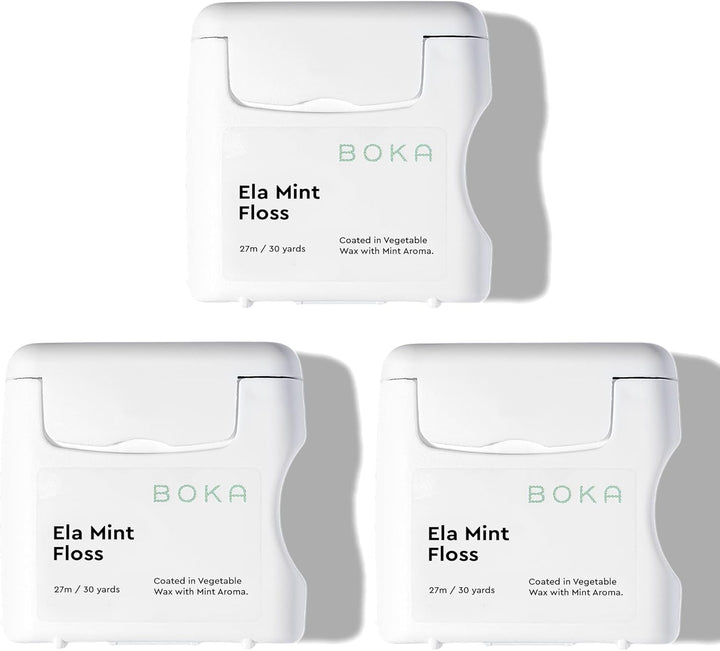 Ela Mint Woven Dental Floss, Made from Natural Vegetable Wax, Teflon-Free, 27 Meters of Waxed Floss (Pack of 1)