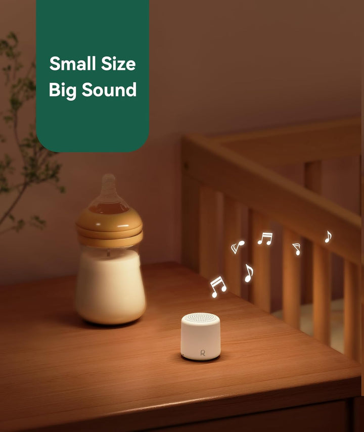 White Noise Machine - Portable Sound Machine for Baby & Adults, Upgraded 1000Mah Battery, 16 Soothing Sleep Sounds, 32 Volume Levels, Auto-Off Timers, Mini Sleep Aid for Travel Relaxation