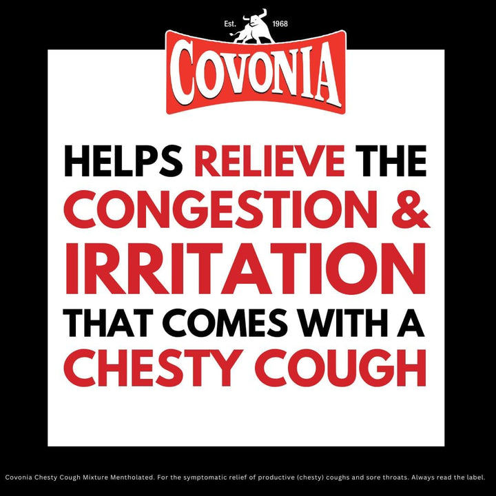 Chesty Cough Mixture Mentholated,Loosen Chesty Coughs & Troublesome Stubborn Mucus,Suitable for Vegetarians & Vegans,For Adults & Children Aged 5 +, Cough Medicine,300Ml