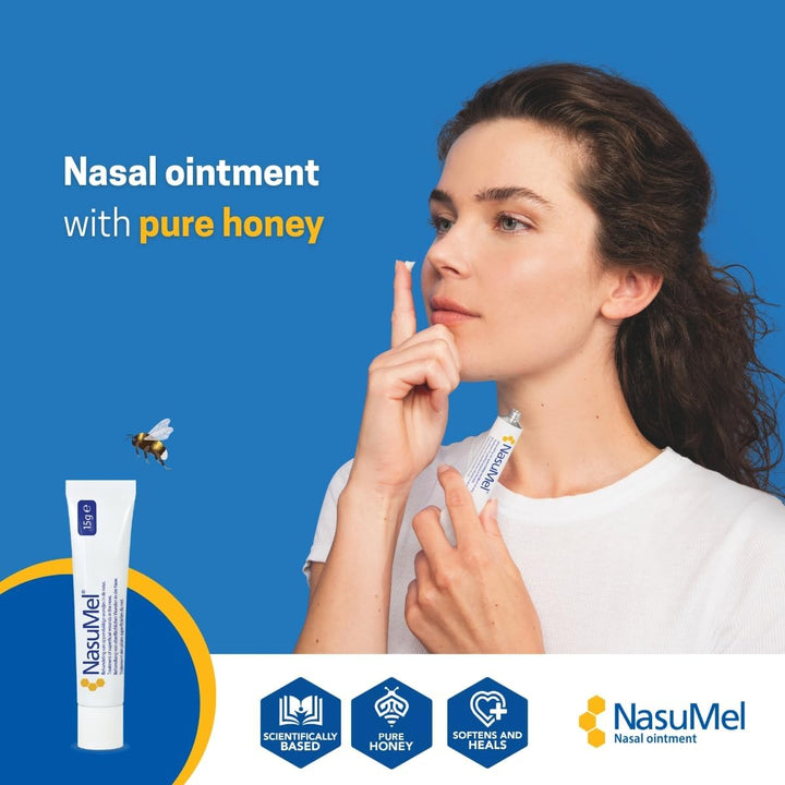 Nasal Ointment with Pure Honey – for Wounds and Crusts in the Nose – Irritated Nasal Mucosa- 15 G