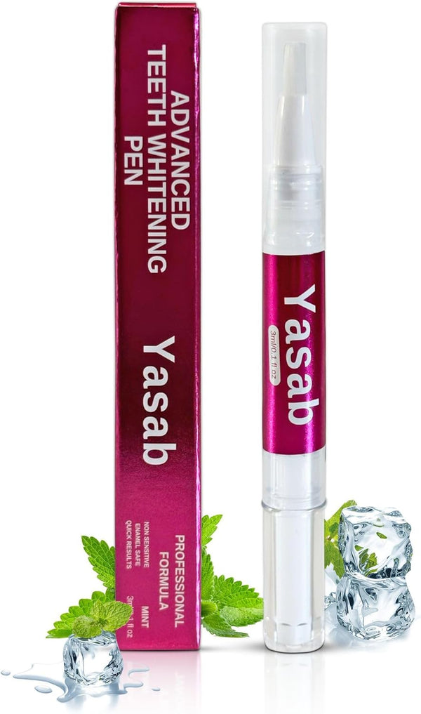 Teeth Whitening Pen - Fast, Easy and Travel-Friendly | Instant Brightening | Enamel Safe Gel | No Sensitivity | Peroxide-Free | Remove Stains | Organic Mint Flavor