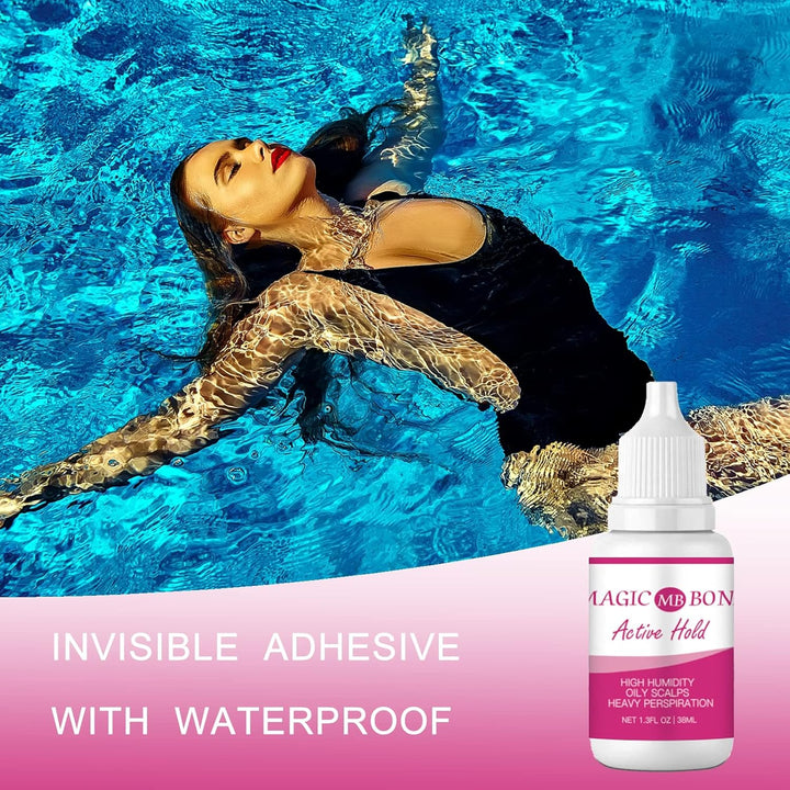 Lace Wig Glue, Wig Glue Lace Front, Strong Hold Invisible Bonding Adhesive Hair Glue for Wigs, Waterproof Latex-Free and Oil-Resistant Adhesive (38Ml)