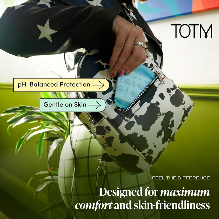 Organic Cotton Sanitary Pads with Triple-Layer Protection | Medium - Pack of 10 | Breathable Period Care with Secure Wings & Waterproof Backing | Sanitary Towels for Day & Night