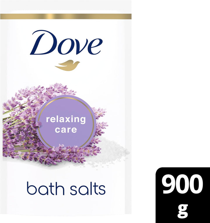 Relaxing Care Lavender & Chamomile Bath Salts with Skin-Natural Moisturisers to Relax Your Mind & Body, Leaving Your Skin Smooth & Soft 900 G