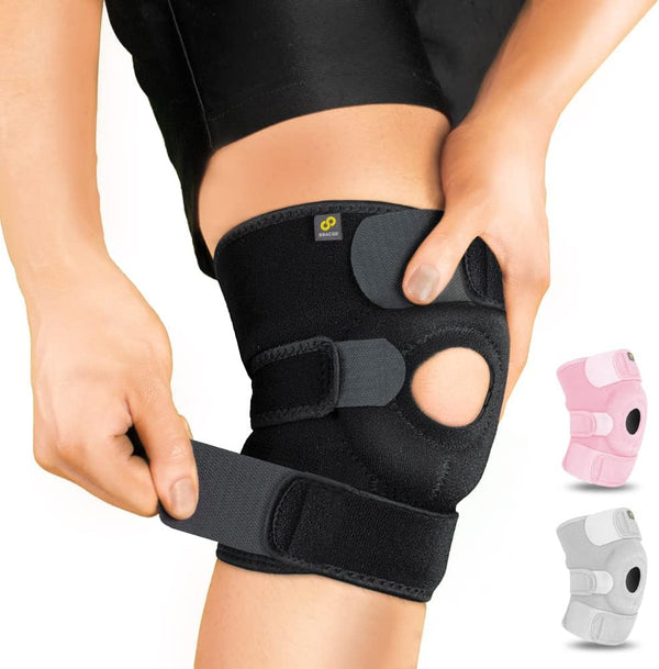 Adjustable Compression Knee Patellar Pad Tendon Support Sleeve Brace for Men Women - Arthritis Pain, Injury Recovery, Running, Workout, KS10