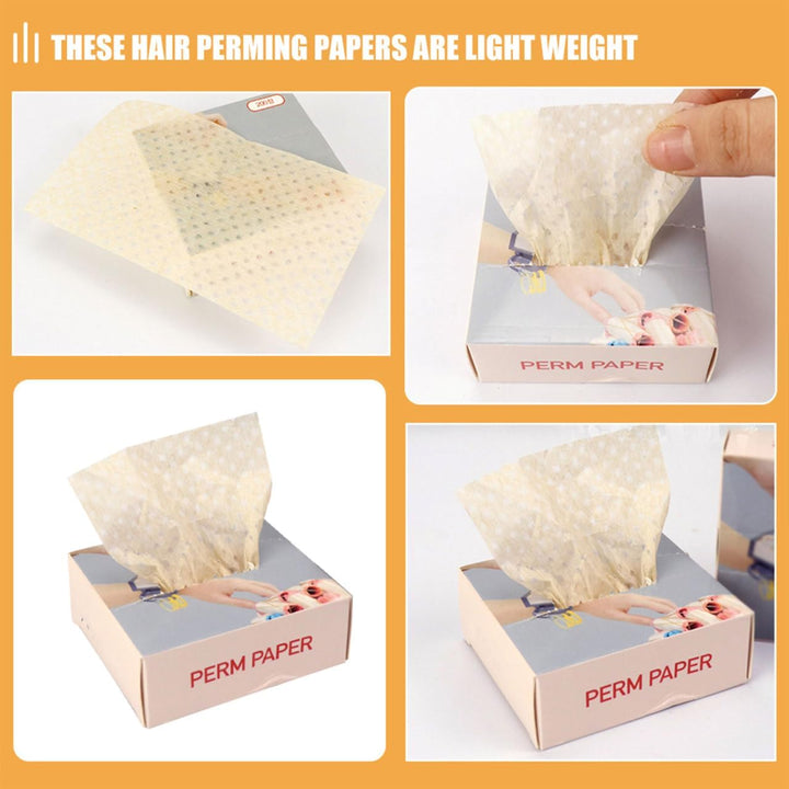 200Pcs Disposable Ultrathin Perm Papers for Hair Salon - Hot and Cold Perming, Professional Hairdressing End Papers for Perm Rods