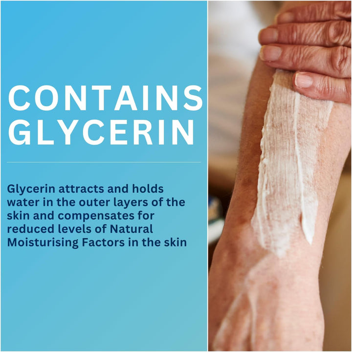 Moisturising Cream, for Dry, Itchy, Sensitive & Eczema-Prone Skin, Soothe, Moisturise, Hydrate, & Protect, Dermatological Moisturiser,Daily Use on the Body, Fragrance Free, 1 X 475Ml