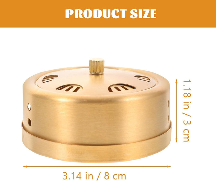 Portable Smokeless Moxibustion Box Wind Power High-Temperature Resistant Copper Burner for Home Therapy Relief and Improvement Random Color