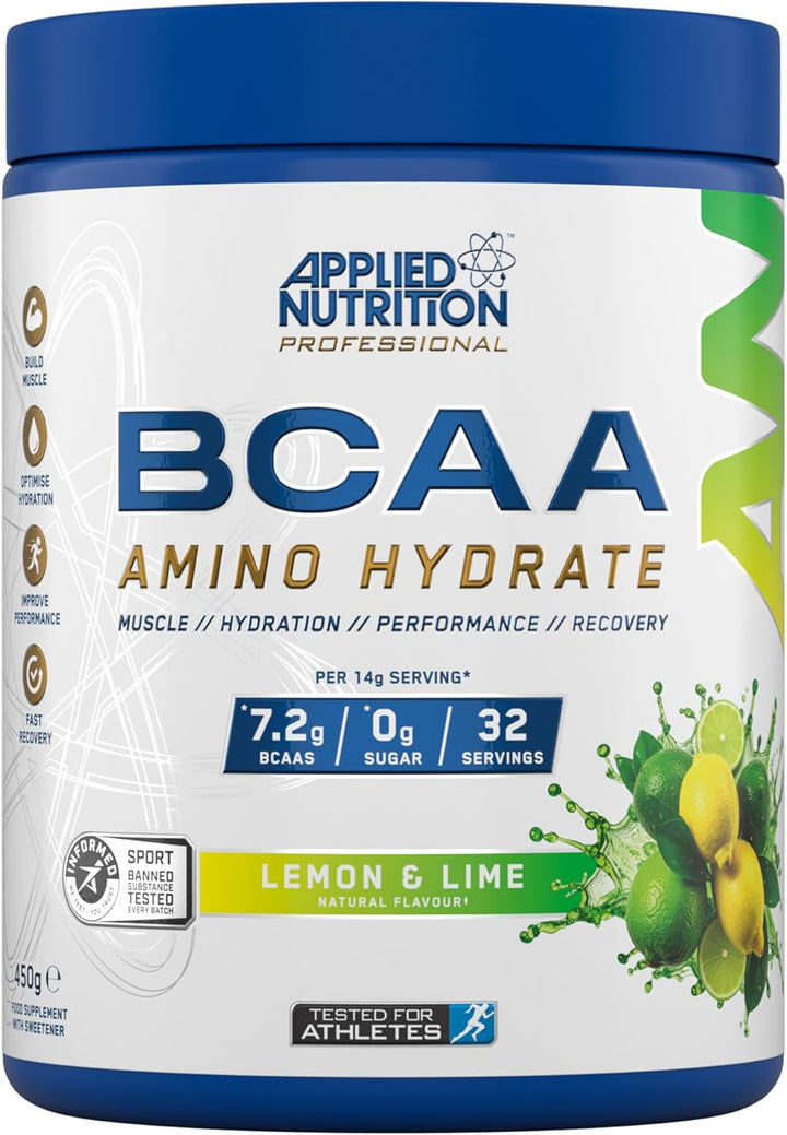 BCAA Powder - Branched Chain Amino Acids Bcaas Supplement, Amino Hydrate Intra Workout & Recovery Energy Drink (45G - 32 Servings) (Orange & Mango)