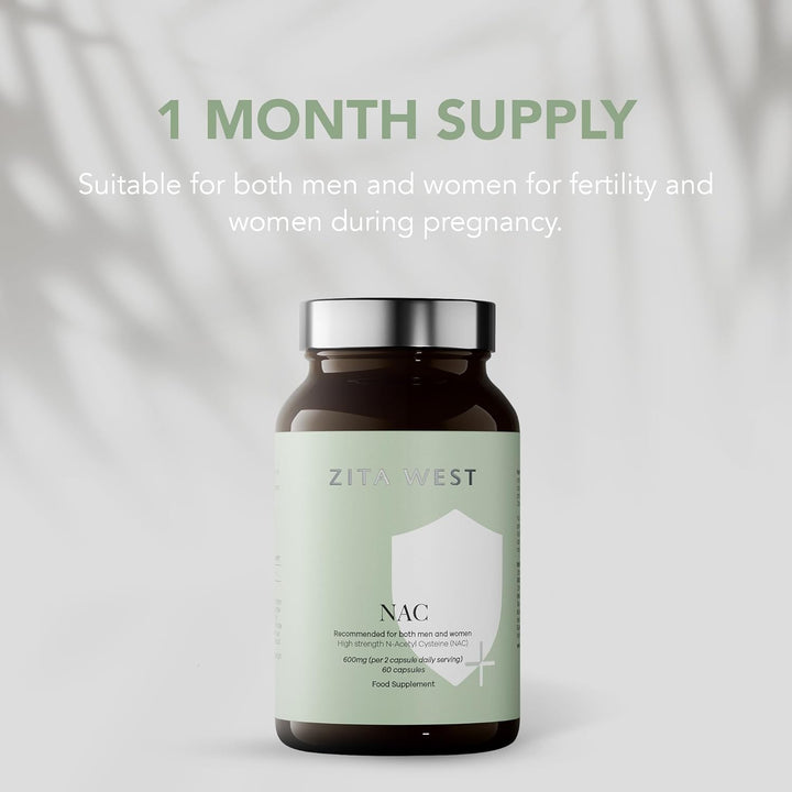 - High Strength N-Acetyl Cysteine (NAC) 600Mg per 2 Capsules - Premium Nutritional Supplement for Men and Women - 60 Vegan Capsules (1 Month Supply)