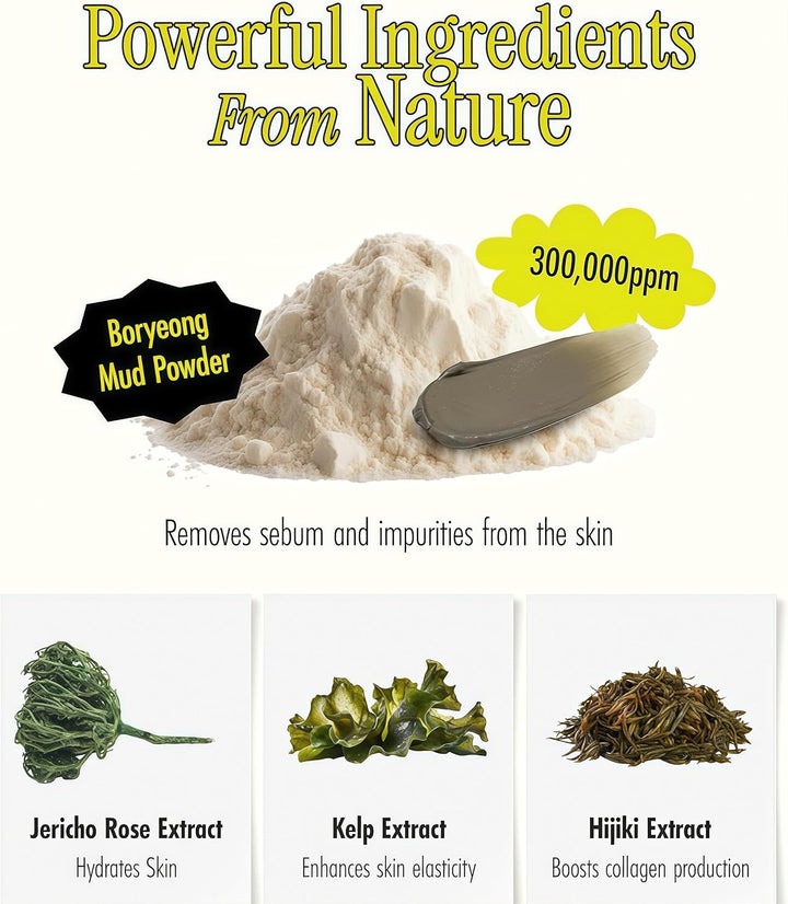 ANGEL SILK 2Pack Recovery & Relief Mud Mask, Boryeong Mud, Korean Face Mask, Natural K Beauty Deep Pore Cleaner for Hard Water & Oily Skin, Glass Skin Hydrating Face & Body Mask