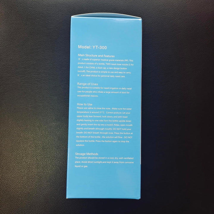 120 X Sinus Rinse Mix + 1X Nasal Wash Bottle (300Ml), Nasal Rinse Sachets Kit, Neti Pot Salt, Nasal Irrigation, Nasal Douche,Sinus Relief, Neti-Pot
