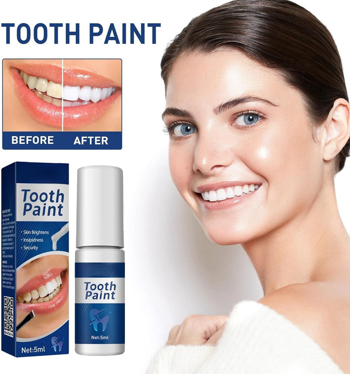 Professional Tooth Paint and Whitening Pen with Strips - Instant Teeth Whitening Essence and Enamel
