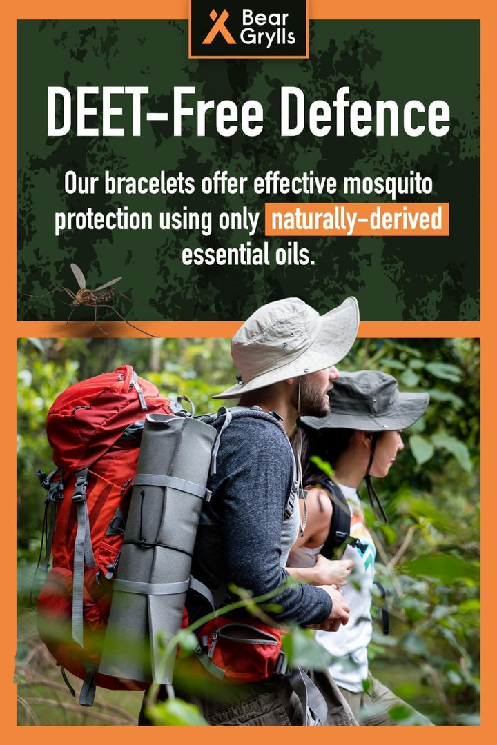 Mosquito Repellent Bracelets | Crafted for Adventure | Adjustable Leather | Deet-Free | Long-Lasting Protection | Pack of 10