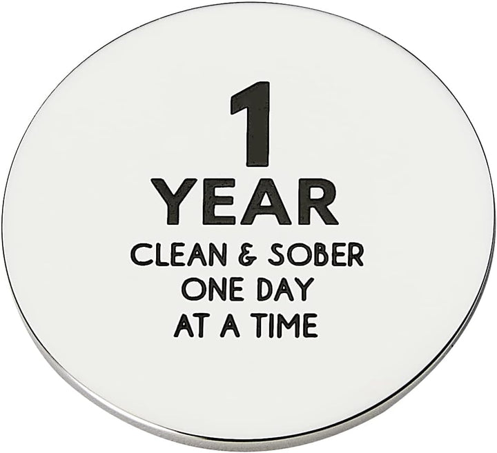 1 Month Sobriety Coin | 1 Month - 1 Year Sobriety Token | 1 Month -1 Year Sobriety Medallion | Sober Gift | AA Tokens | AA Chip | Stainless Steel Medallions Serenity Prayer Chips