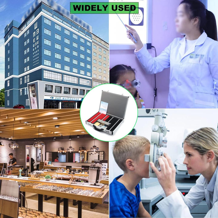 Trial Lens Set Leather 266Pcs Plastic Rimtrial Lens Case Optometry Insert Box Optometry Accessories Box Try-On Inserts Optical Equipment(Color:Black,Size:266Pcs)