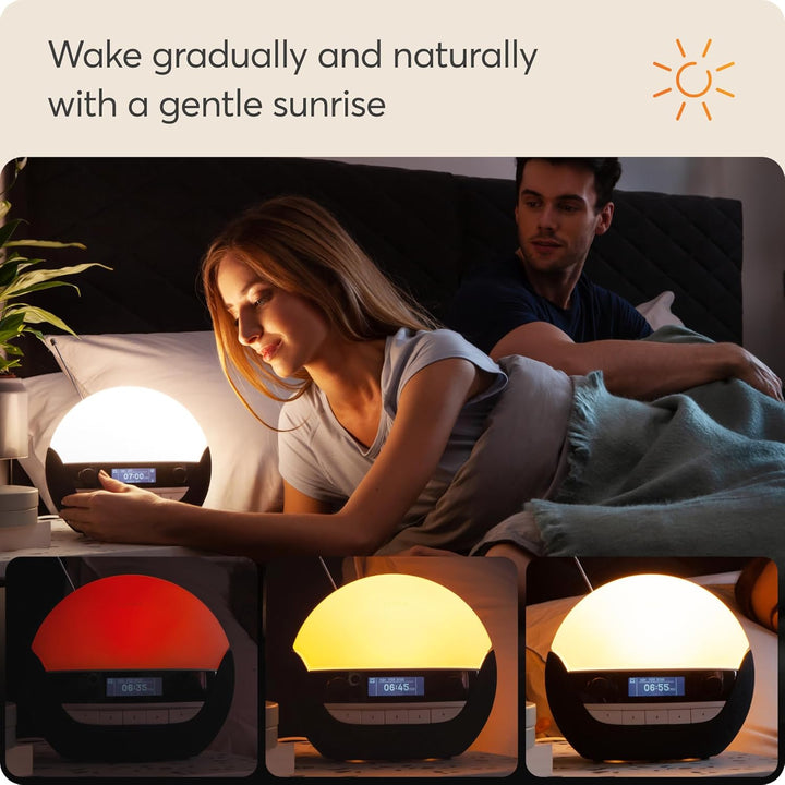 Bodyclock Luxe 750DAB - Wake-Up Light with DAB Radio, Bluetooth Speakers, Low-Blue Light for Sleep