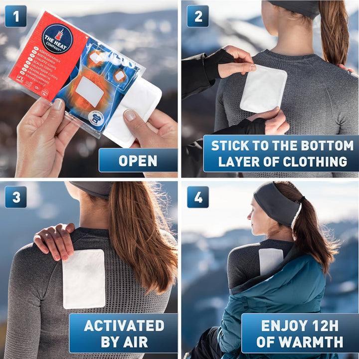 Bodywarmer - 10, 20 or 40 Pieces - EXTRA WARM - Adhesive - Warmer for Back and Neck - 12 Hours Pleasant Warmth - Instant Heat - Air Activated - Purely Natural