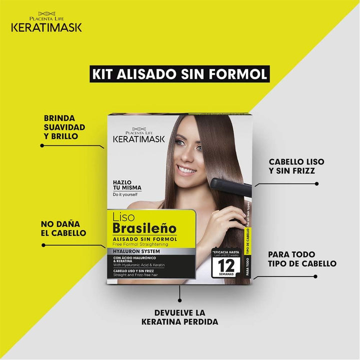 - Brazilian Keratimask Straightening Kit - Long Lasting Professional Results