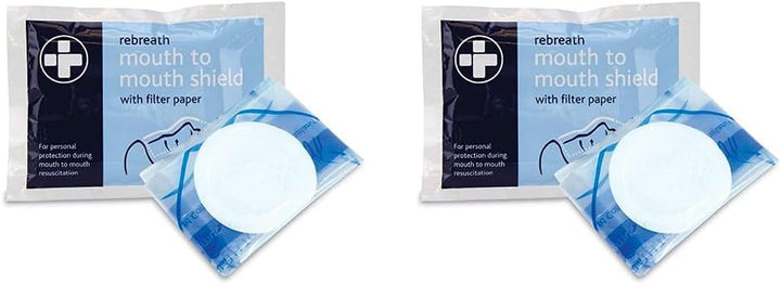 - Rebreath Mounth to Mounth Shield with Filter Paper, for Personal Protection from Contact and Infections during CPR Resuscitation - (Pack of 10)