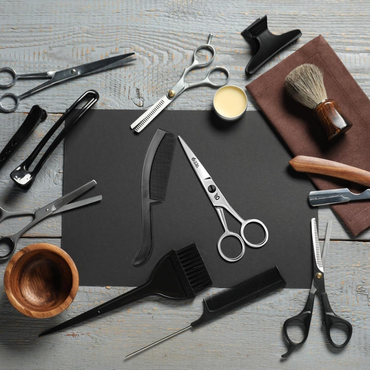 Beard Scissor Professional Moustache Scissors Ear and Nose Hair Trimming Scissors Stainless Steel, Safety Use for Eyebrows