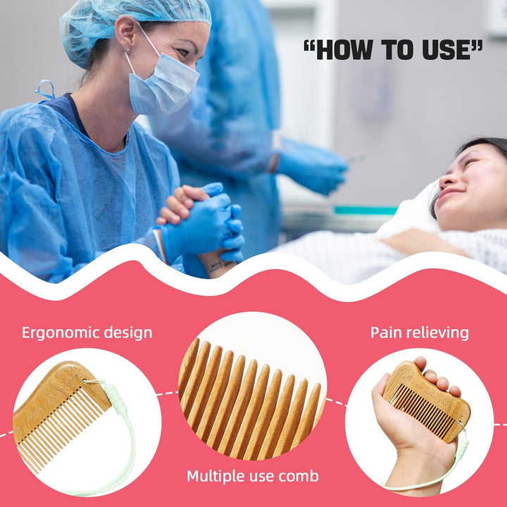 Labour/Birthing Comb for Labor and Delivery Essentials, Natural Pain Relief, Acupressure Tool for Pain Management and Anxiety for Women