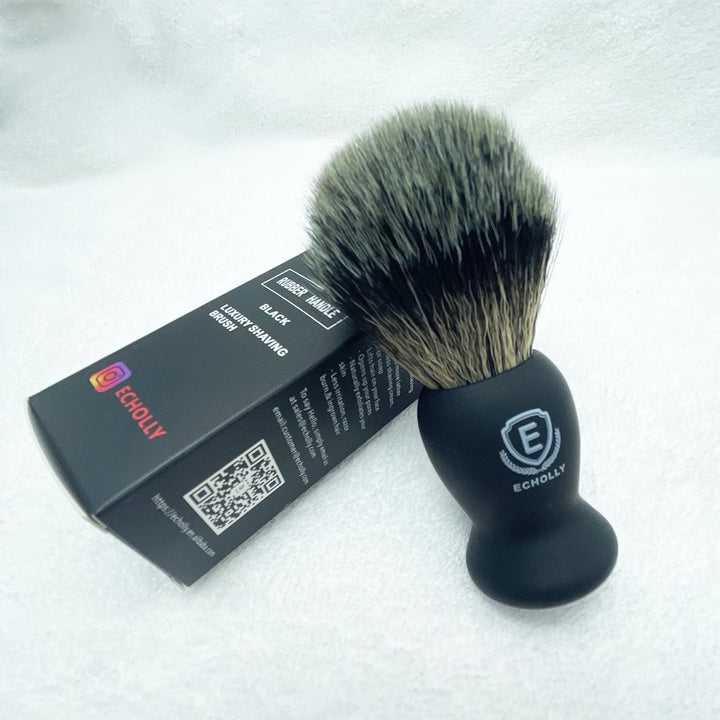 Shaving Brushes for Men-Premium NO Shedding Bristle Shaving Brush-Vegan Lather Shave Brush-Luxury Fast Beard Brush-Perfect Gifts for Men,Boyfriends,Fathers(Rubber Handle)