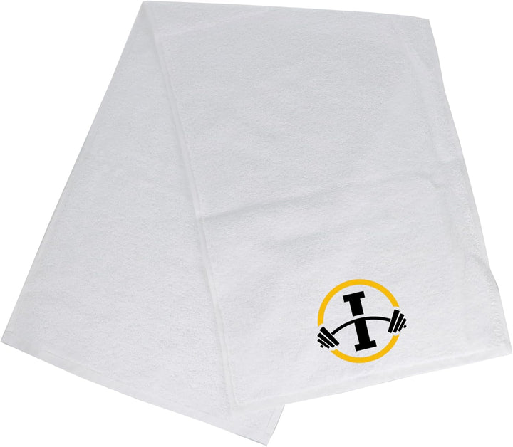 Gym Towel with Monogrammed Embroidery Initial Gift for Men & Women, Training Accessory Gift, Gym Towel Present for Weight Lifting Birthday, Retirement, Christmas - Black, J