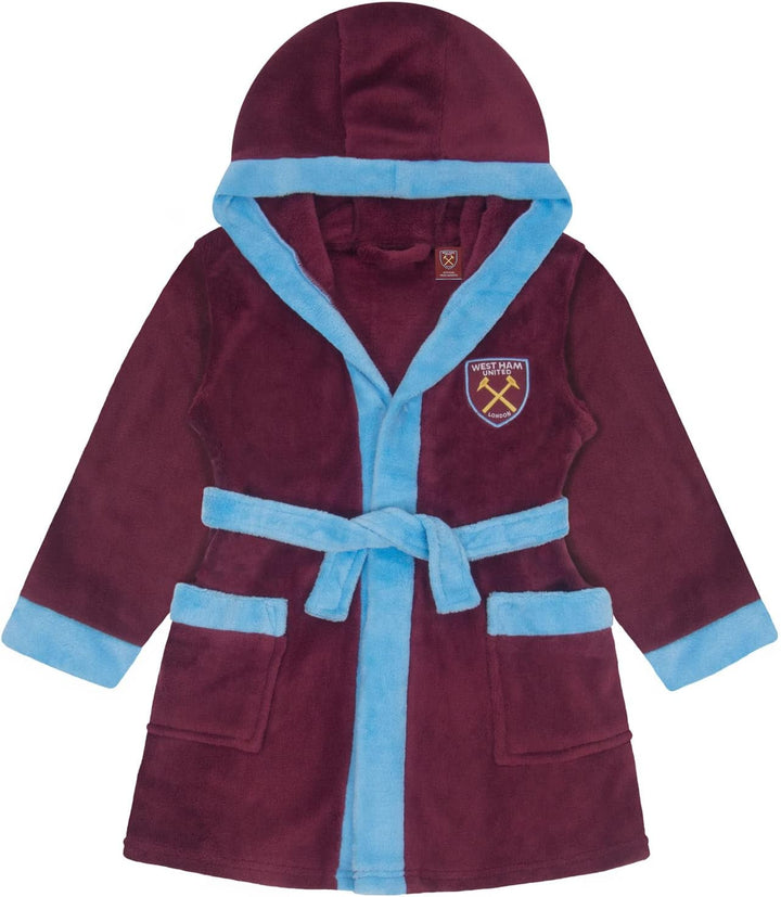 Baby Dressing Gown Toddler Robe Hooded Fleece OFFICIAL Gift