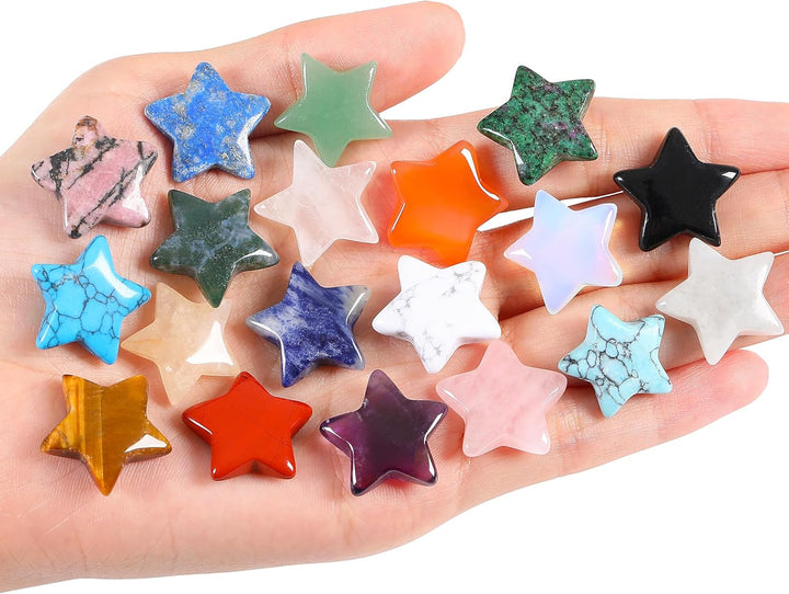 20 Pcs Healing Crystals Set Crystals Gemstones Wands Bulk Crystal Gifts Reiki Polished Stones Crystal Points Assorted Crystals for Beginners Collection