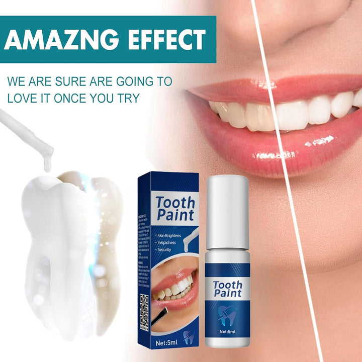 Professional Tooth Paint and Whitening Pen with Strips - Instant Teeth Whitening Essence and Enamel