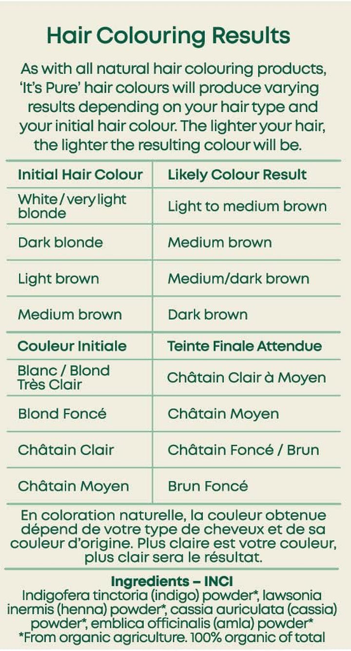 Organics Herbal Hair Colour Dye, Dark Brown, 110G