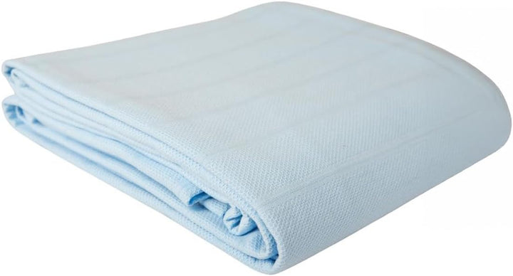 Heavyweight Thermal Throw Blanket Blue Single Bed 180Cmx210Cm as Used by Hospitals
