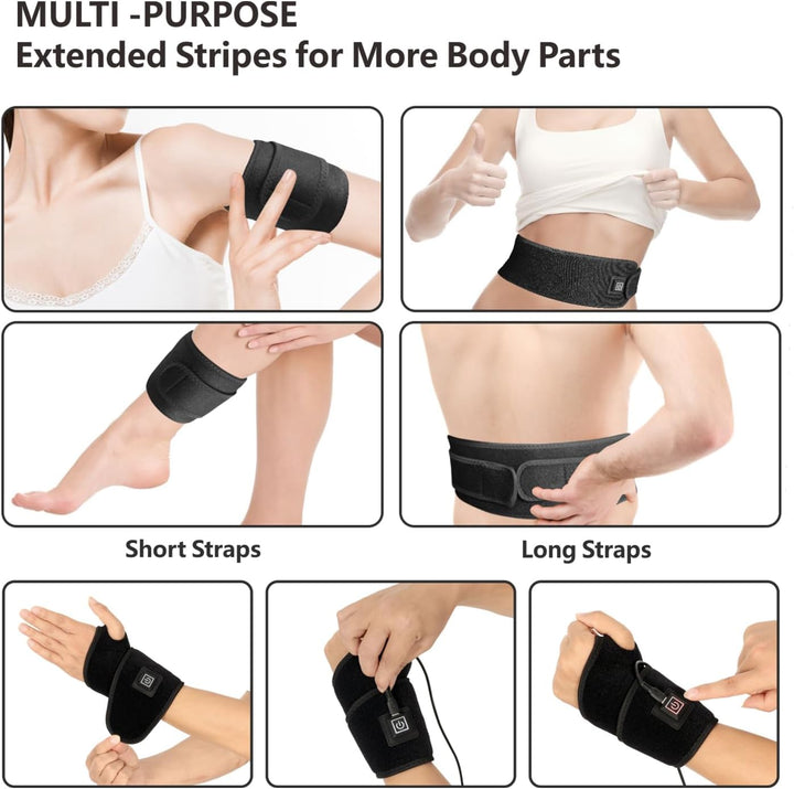 Red Light Therapy near Infrared Light Therapy Wrap Belt for Body, Wearable Wrap with 48 Leds for Neck Chin Knee Ankle Pain Relief Foot Joint Muscle Stiffness