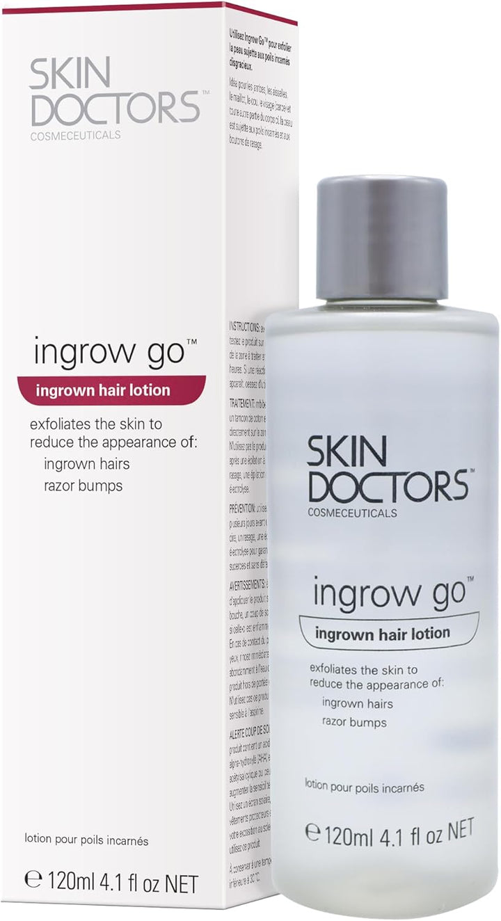 Ingrow Go Lotion | Ingrown Hair Treatment | Reduces Razor Burns & Bumps I Use on Legs, Bikini Line, Underarm & Face | 120Ml