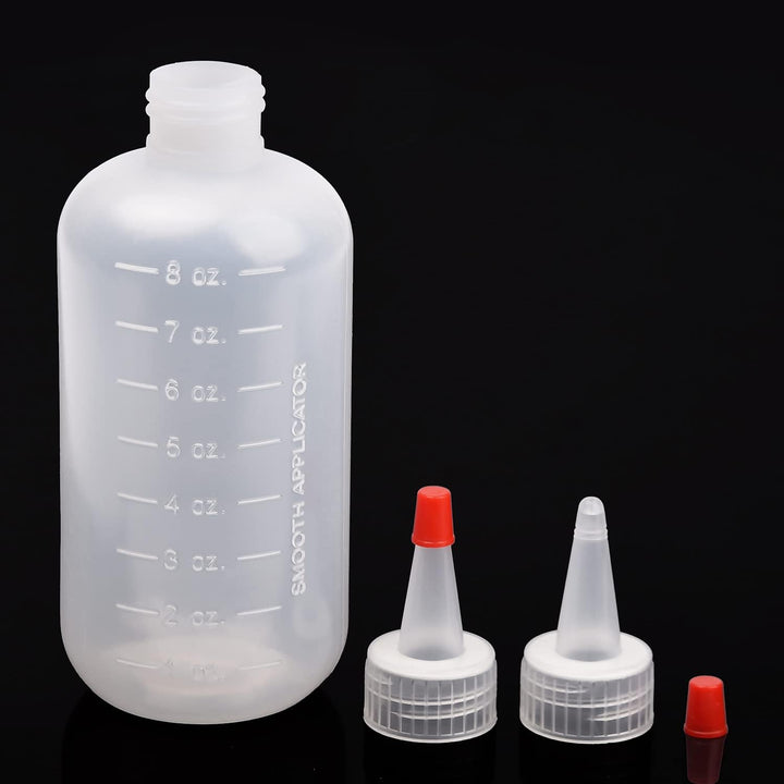 2 Pack Applicator Bottles with Tip Squeeze Plastic Graduated Bottles for Salon Hair Care (120Ml), Red