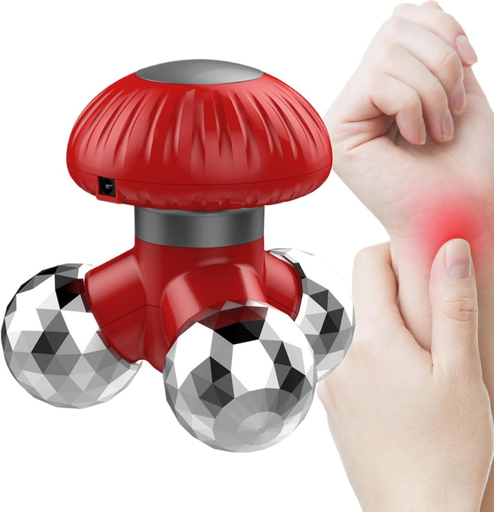 Handheld Massager -Shoulder Relaxation, Mushroom Shape Massager, Cordless Muscle Relaxer | Vibrator Roller Back Massagers Handheld for Neck Shoulder Back Hand Foot Women Men Adult