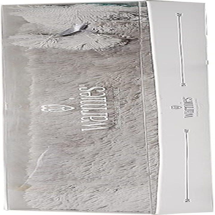 Extra Long Hot Water Bottle with Super-Soft Grey Faux-Fur Cover and Matching Pom-Poms. 80Cm X 12Cm. 2 Litre