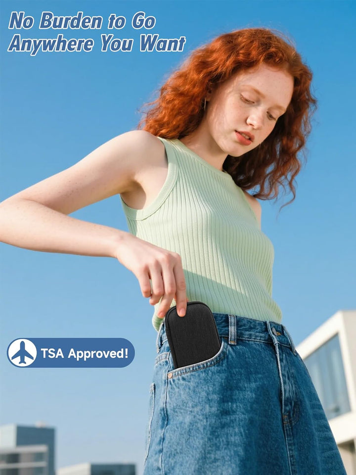 Medication Cooler Travel Case - Monjaro Travel Case with 2 Ice Packs, Medicine Cool Bag for Diabetic Supplies, Keep Medicine Cool While Traveling (Black)