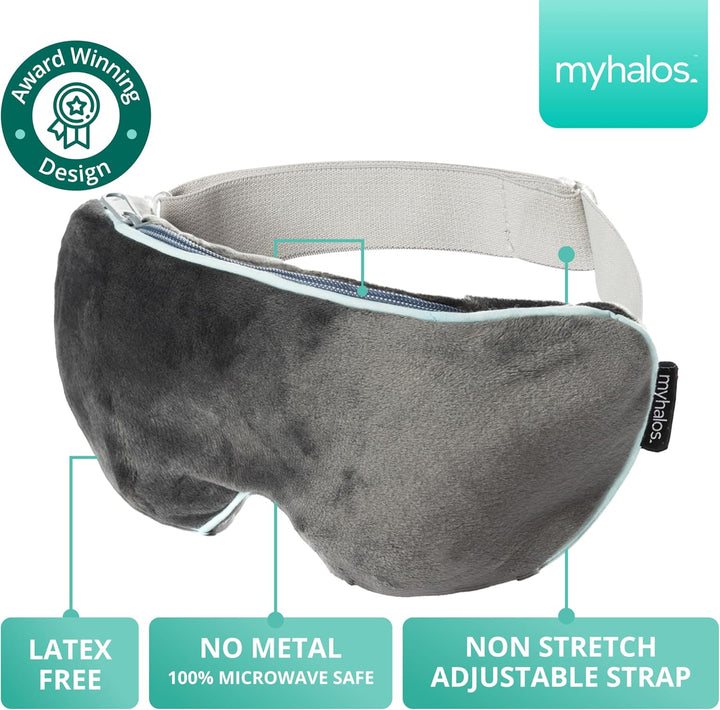 ® Heated Eye Mask for Dry Eyes - Microwave Activated Warm Eye Compress Treats Blepharitis & Styes - Our Plush, Warm Compress for Eyes Includes a Adjustable Strap & Pouch