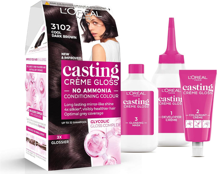 Casting Crème Gloss 600 Dark Blonde: This No-Ammonia, Semi-Permanent Hair Colour Lasts 32 Washes. Enjoy up to 3X Glossier, 4X Silkier, Visibly Healthier Hair with a Luminous Dark Blonde.