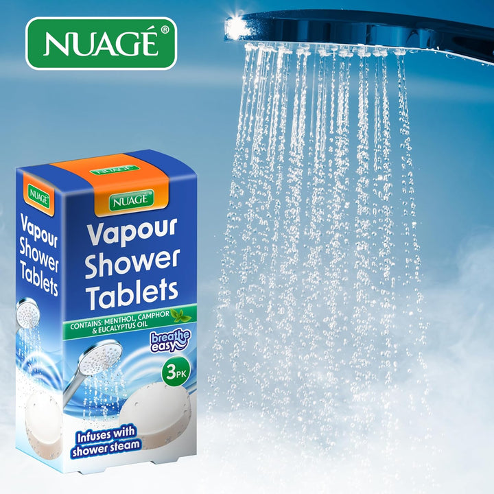 Vapour Shower Tablets - Breathe Easy with Every Shower | Contains Menthol & Eucalyptus Oil (3 Pack)